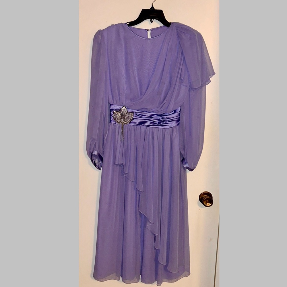 1980s Vintage Lalique Evening Dress
